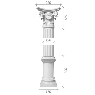 Купить Декоративная колонна из гипса Artpole SKL13 от Artpole в проверенном  магазине Лепнина у Милы