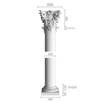 Колонны из гипса — купить в Омске по цене 1000 руб. за шт на СтройПортал