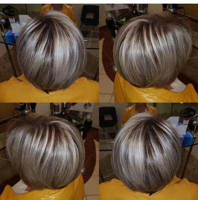 Мелирование на темные короткие волосы с челкой - 69 фото