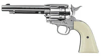 Купить пневматический пистолет Umarex Colt SAA .45-5,5 nickel finish  пулевой 4,5 мм