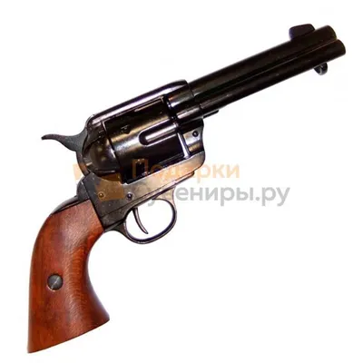Револьвер Кольт \"Миротворец\" 4,75\" (Peacemaker), калибр 45, 1873 г. черный  + 6 патронов в подарочной коробке - купить недорого в интернет-магазине с  доставкой