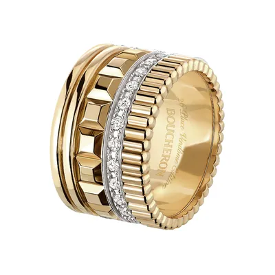 Ювелирные украшения Boucheron Facette JAL0006054 платина, брил., 0.04  карат, размер 17.25 - купить в Noblesse