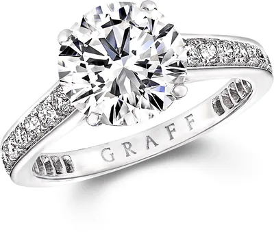 ᐈ【Кольцо для помолвки GRAFF Engagement Rings Flame Round Brilliant RPV01】 —  Купить ювелирные изделия Графф