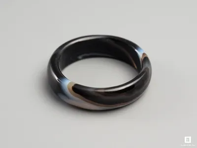Кольцо из агата чёрного, цена - 290 руб