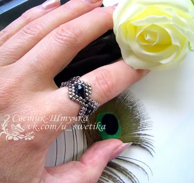 How to do heart beaded ring tutorial - YouTube