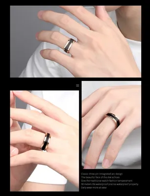 Модное обручальное кольцо из вольфрама-черное золото(оригинал)  (ID#636663004), цена: 1250 ₴, купить на Prom.ua