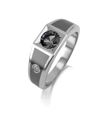 Золотое черное кольцо SOKOLOV 6015024 с бриллиантами — купить в AllTime.ru  — фото, отзывы
