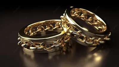 золотые обручальные кольца с бриллиантами на черном фоне, 3d иллюстрация  двух обручальных колец, Hd фотография фото, звенеть фон картинки и Фото для  бесплатной загрузки