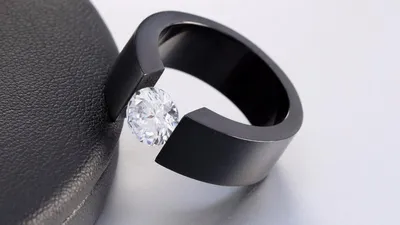 Обручальное кольцо из черного золота Капли от ювелирного бренда Alchemica  Jewelry