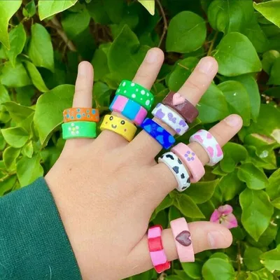 Симпатичные акриловые кольца с полимерной глиной для женщин и девочек,  летние модные украшения в виде животных для путешествий, подарки, 2 шт. |  AliExpress