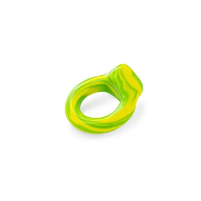 Симпатичные зеленые бриллианты Полимерная глина Смола Акриловые Кольца для  женщин девушек парные кольца Летняя мода животные ювелирные изделия подарки  | AliExpress