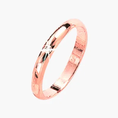 Обручальное кольцо из красного золота с бриллиантами 000-327375 | Купить в  рассрочку | Интернет-магазин НАШЕ ЗОЛОТО