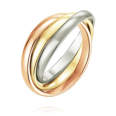 Обручальные классические кольца из белого и красного золота с бриллиантами