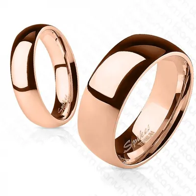 Обручальное кольцо классическое, под золото, покрытие золото 18К,  бижутерия, розовое золото, красное золото (ID#242965504), цена: 255 ₴,  купить на Prom.ua