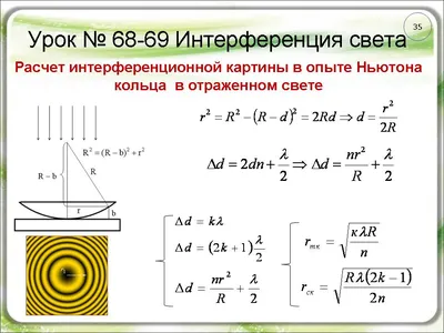 188 Интерференция света. Кольца Ньютона | Наглядные пособия, плакаты по  физике | Физика