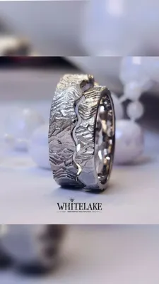 Обручальные кольца ручной работы с необычными камнями - купить в Whitelake