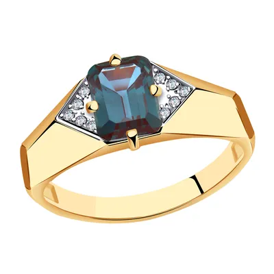 Золотое кольцо Александра кл2534сбк с бриллиантом и александритом: Золото  585° пробы — купить в ювелирном интернет-магазине Diamant