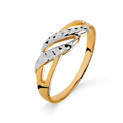 Кольцо обручальное золотое с алмазной гранью 51601