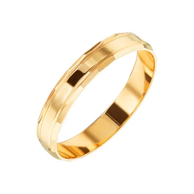 Кольцо с алмазной гранью из красного золота 585 пробы DR61376W | Размер  17,5 (55) купить с доставкой | Кольца