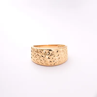 Обручальное кольцо из красного золота с алмазной обработкой 632-4б