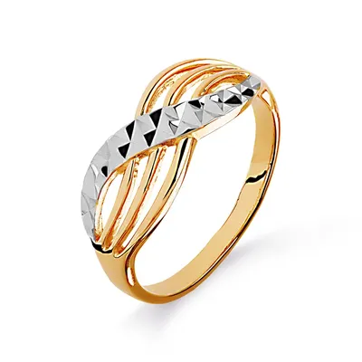 Кольцо с алмазной гранью из красного золота 585 пробы DR61479W купить с  доставкой | Кольца