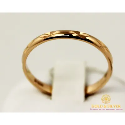 Серьги кольца-конго с алмазной гранью ёлочка, красное золото, диаметр 25 мм  (2.5 см)