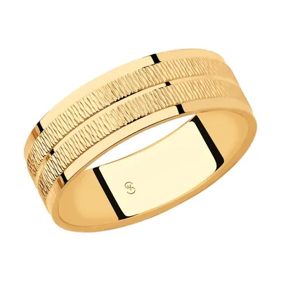 Золотое женское обручальное кольцо с алмазной гранью купить в Украине