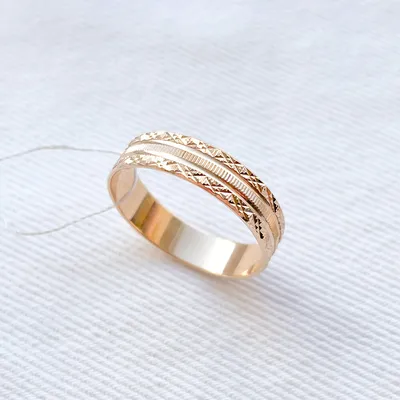 Золотое обручальное кольцо с алмазной гранью 6мм. Артикул: 000403 - OLIVA  Jewels