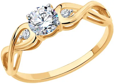 Золотое кольцо с фианитом. Артикул 700364: цена, отзывы, фото – купить в  интернет-магазине AURUM