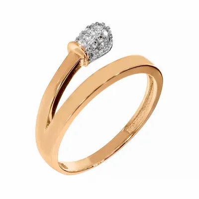 Золотое кольцо с фианитами 000-382875 | Купить в рассрочку |  Интернет-магазин НАШЕ ЗОЛОТО