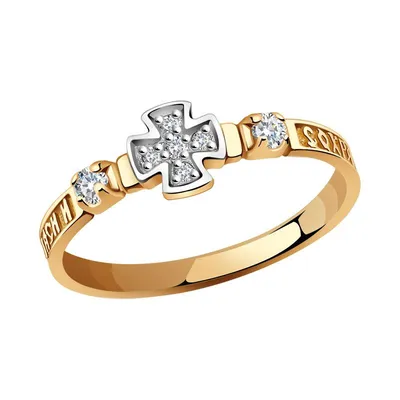 Купить кольцо из красного золота с фианитами арт. 903321-1102 по цене от  36018 р. в инернет-магазине \"DINASTIA\"