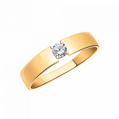 Купить Золотое кольцо с фианитом #210837 в Беларуси