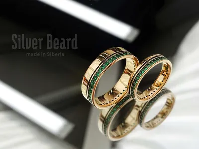 Обручальные кольца с изумрудами | Silver Beard
