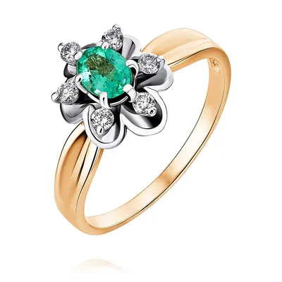 Золотые кольца с изумрудами — купить золотое кольцо с изумрудом в  интернет-магазине Adamas.ru