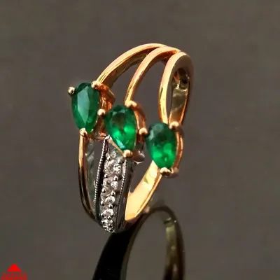 Золотое кольцо с изумрудами и бриллиантами - 800000060 - ASKIDA.RU |  Отзывы, цена, каталог | Москва, Белгород