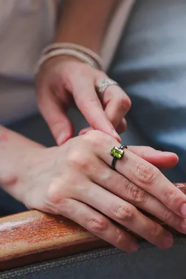 Мужское кольцо с натуральным зеленым хризолитом | AliExpress