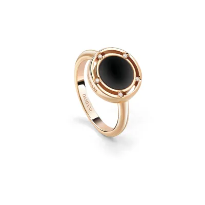 Pink gold, onyx and diamonds ring | DAMIANI