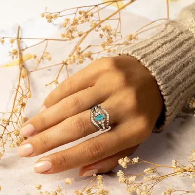 Богемные Открытые Кольца из зеленого натурального камня для женщин,  винтажные геометрические полые золотые кольца из нержавеющей стали |  AliExpress