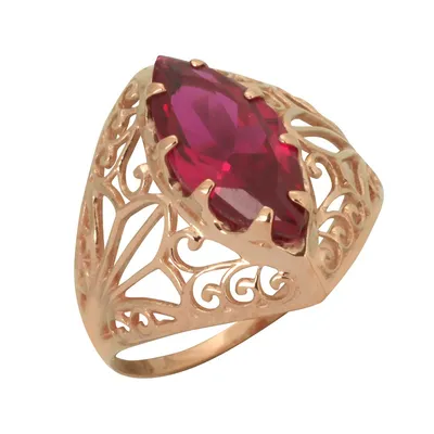 Золотое кольцо с полудрагоценным камнем 104121 💍 - Карат-К
