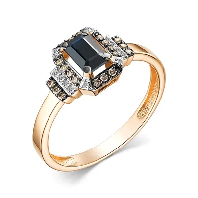 ПК-034С-01 Помолвочное кольцо из платины с сапфиром и бриллиантами -  PlatinumLab