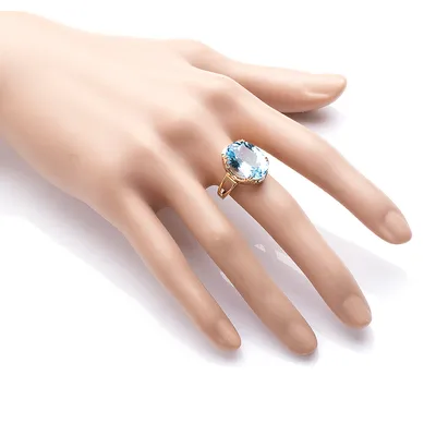 Купить Кольцо Сердце elite с голубым топазом в интернет-магазине, цена в  Москве 4 990 ₽, артикул RSN-клцсердэлиттоп