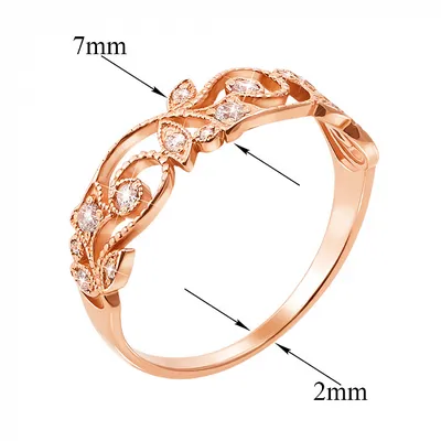 Купить золотое кольцо с кристаллами циркония 000068256 ✴️в Zlato.ua