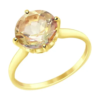 Кольцо с желтым камнем в ореоле Brenda 2,4 карата – купить по отличной цене  в интернет-магазине Bright Spark