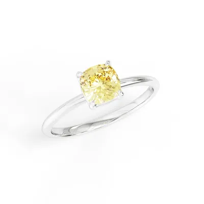 Кольцо с жёлтым бриллиантом 2.01 ct белое золото купить по цене от 1 313  300 ₽