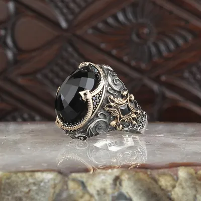 Мужское кольцо из стерлингового серебра 925 пробы с камнями – Silver Monarh