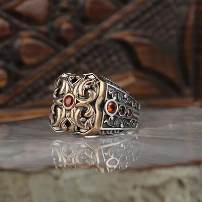 Купить Серебряные мужские кольца с рельефным узором из циркония, изящные  украшения с родиевым покрытием, модные кольца для мужчин, подарок для него  | Joom