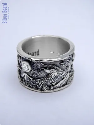Мужское серебряное кольцо | Silver Beard
