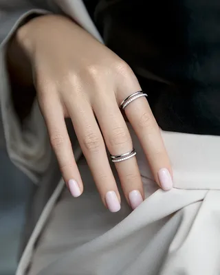 ❤ Купить кольцо из серебра с родированием - лицо, три кольца с Без вставки  из Серебро 925 по лучшей низкой цене