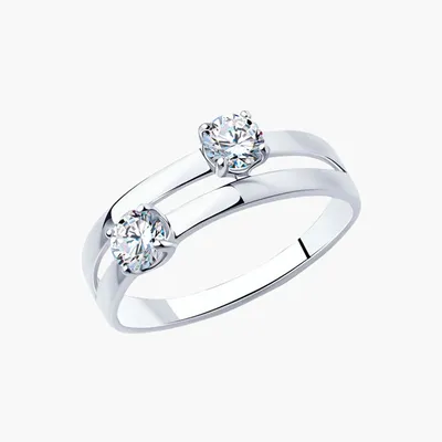 Женское кольцо, серебро 925°, фианит, размер 17,5 (55) | Posylka.de