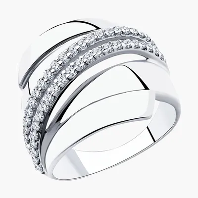 Женское кольцо, серебро 925°, фианит | Posylka.de